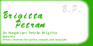 brigitta petran business card
