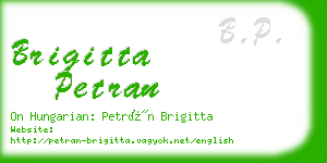 brigitta petran business card